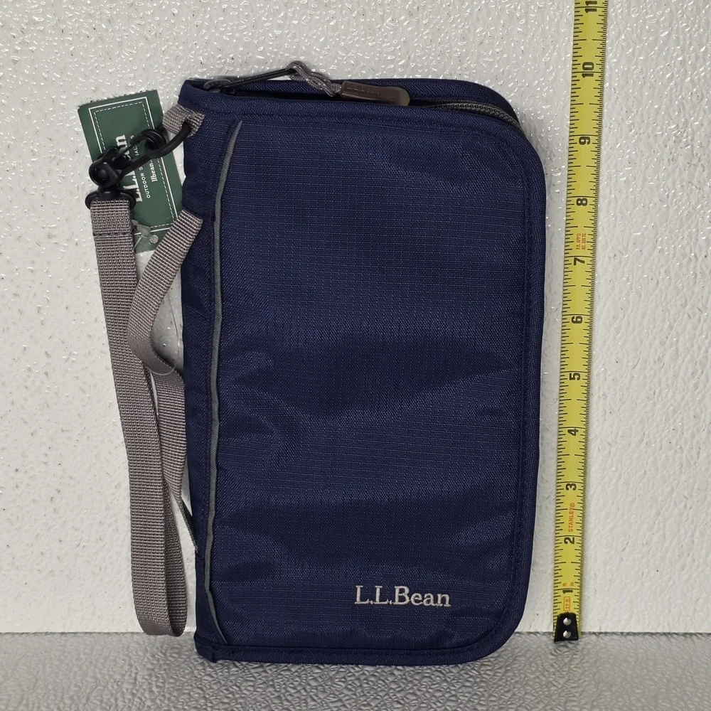 LL Bean Travel Passport Ticket Organizer III Wallet - Night Blue BRAND NEW